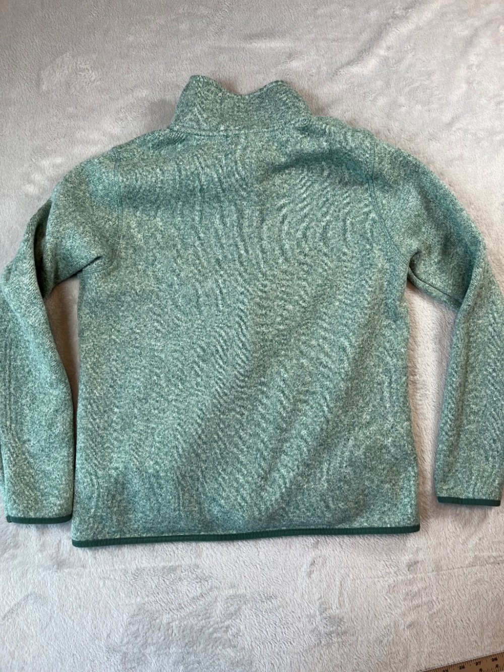 Eddie Bauer sz M Full Zip Fleece Sweater Jacket Cabincore Hike Gorpcore Barncoat - Picture 5 of 12